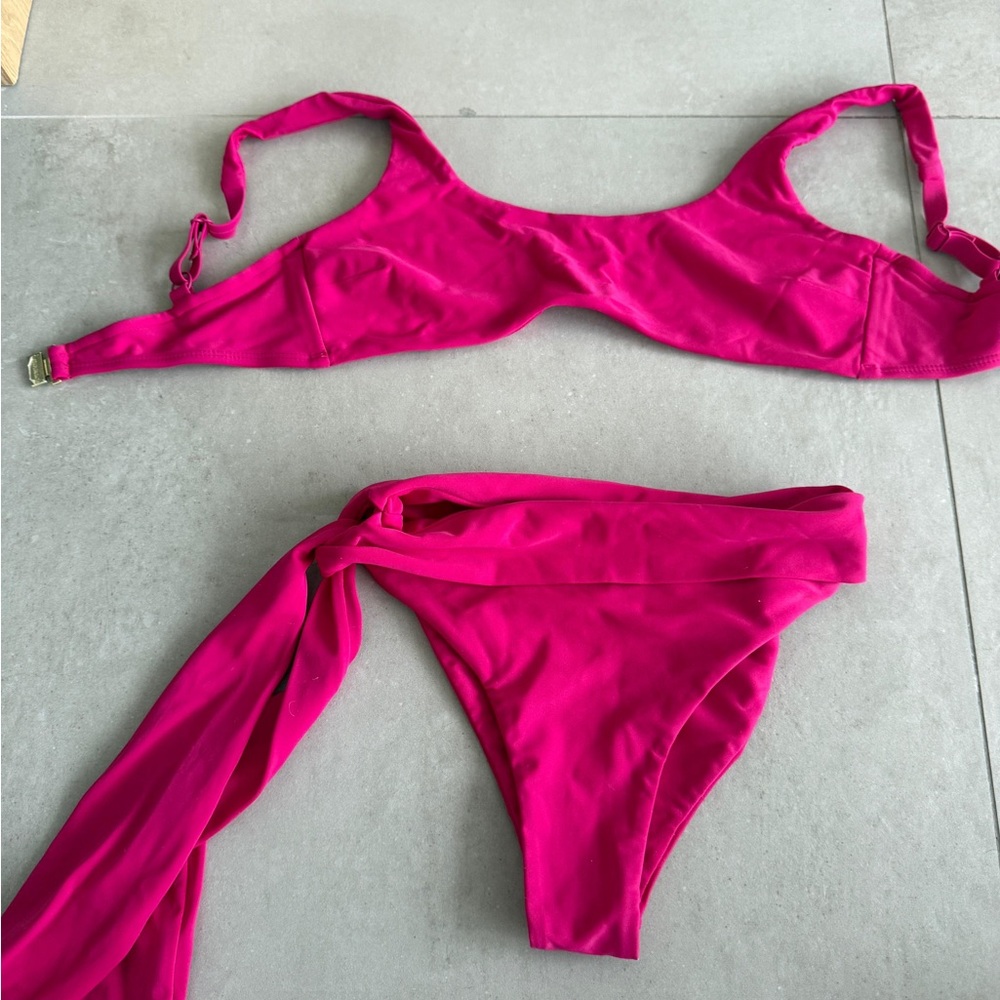 Lavarice Hot Pink Bikini Set